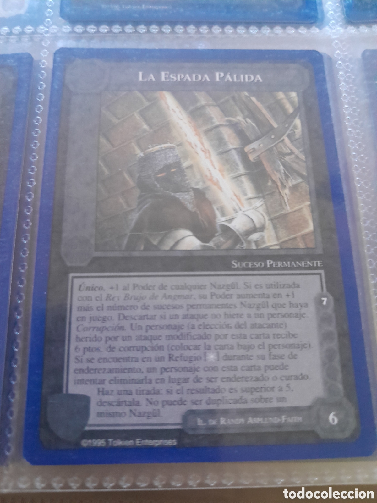 Trading cards: Satm los Magos meccg ilimitada castellano LA ESPADA PALIDA joc INTERNACIONAL borde azul