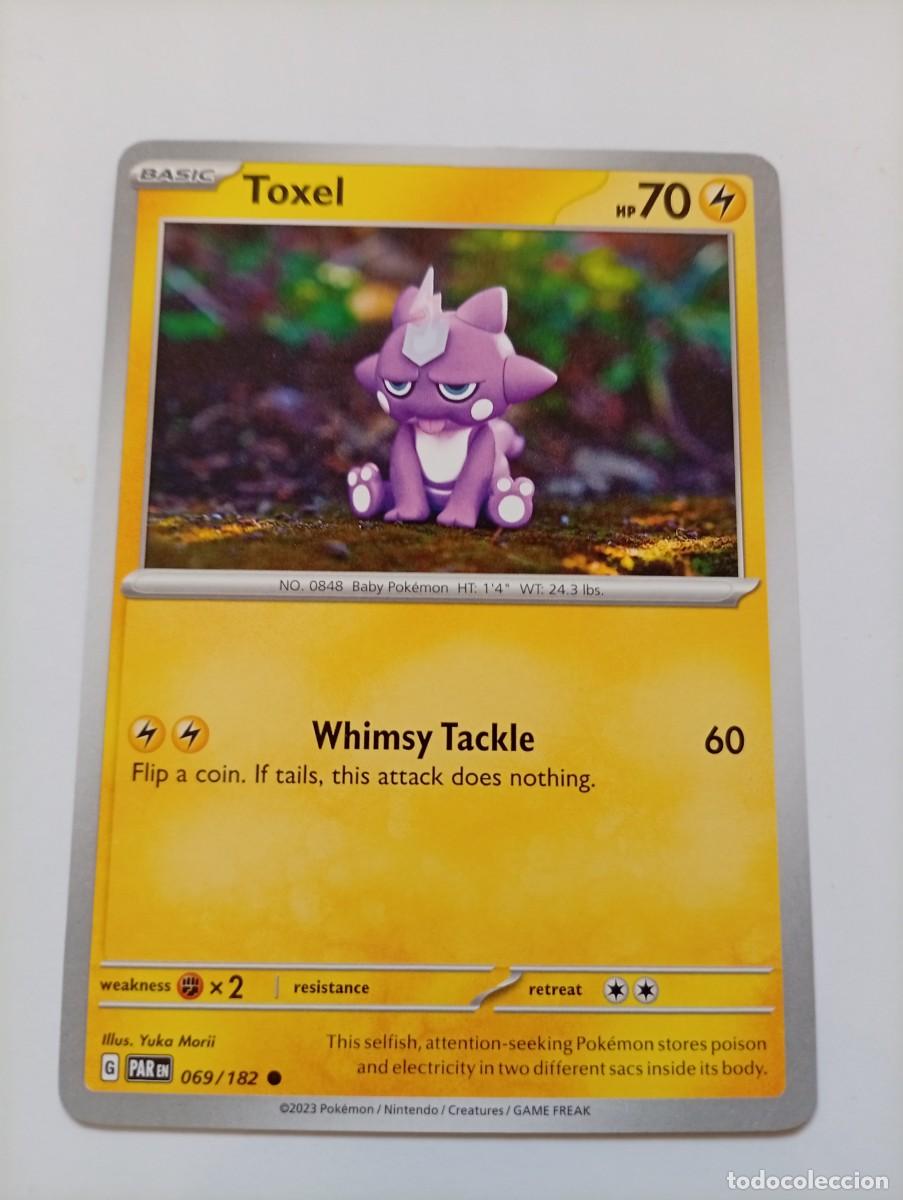 Figurine Collezionabili: Carta Pok&eacute;mon de Toxel en ingl&eacute;s, n&uacute;mero 069/182, del a&ntilde;o 2023. - Tipo: B&aacute;sico - HP: 70 - Ataque: W