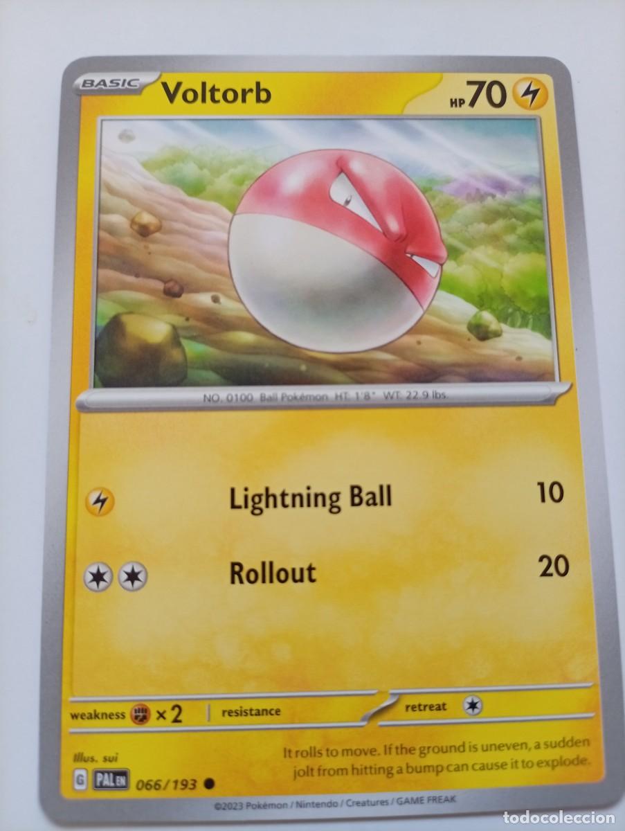 Figurine Collezionabili: Carta de Pok&eacute;mon de Voltorb, edici&oacute;n en ingl&eacute;s. - N&uacute;mero de carta: 066/193. - A&ntilde;o de publicaci&oacute;n: 2