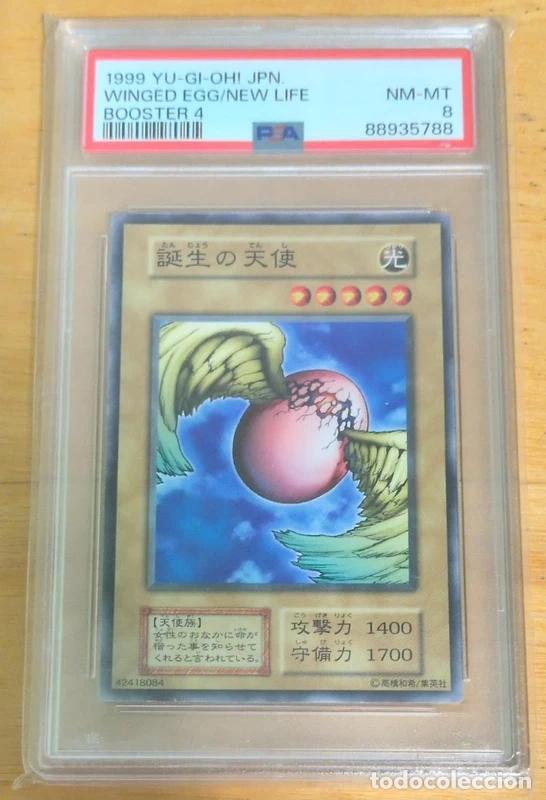 Trading Cards: PSA 8 Winged Egg of New Life Booster 4 Yugioh Vintage Japon&eacute;s POP 1