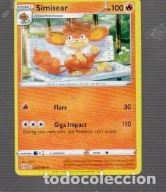 Trading cards: CROMOS DE POK&Eacute;MON &ordm; 514 DE FASE 1 SIMISEAR PS 100 DEL A&Ntilde;O 2021