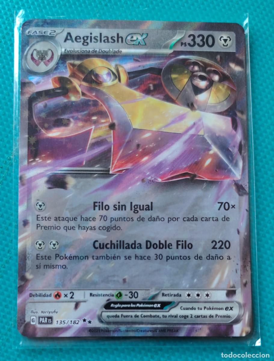 Trading cards: POKEMON ESPA&Ntilde;OL - PAR - BRECHA PARADOJICA - AEGISLASH 135 182 - HOLO - METAL - NUEVA - ORIGINAL