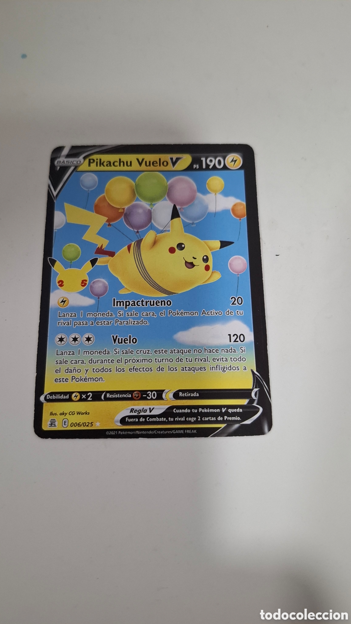 Cartas Colecion&aacute;veis: CARTA POKEMON CARD PIKACHU VUELO V