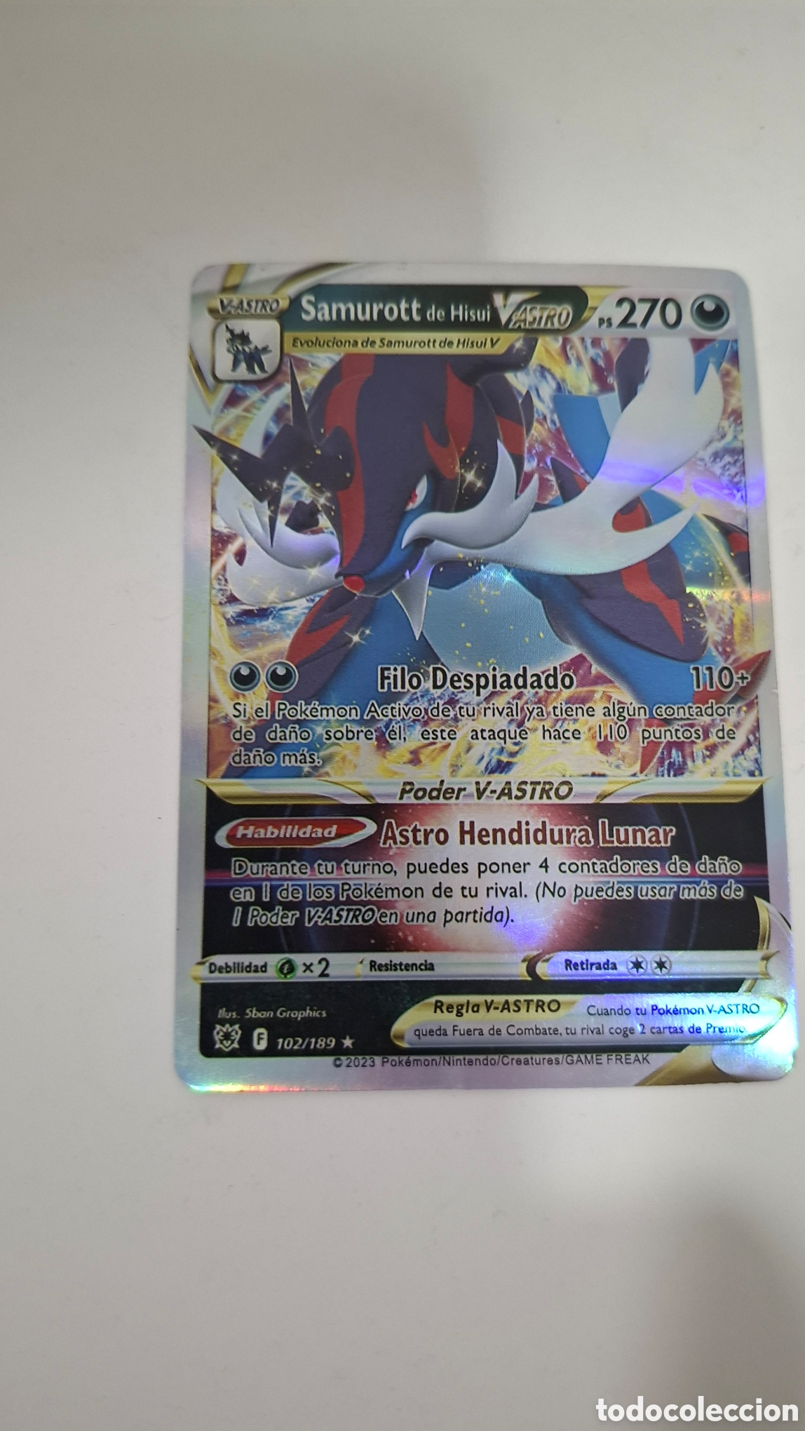 Trading Cards: CARTA POKEMON CARD SAMUROTT DE HISUI V ASTRO