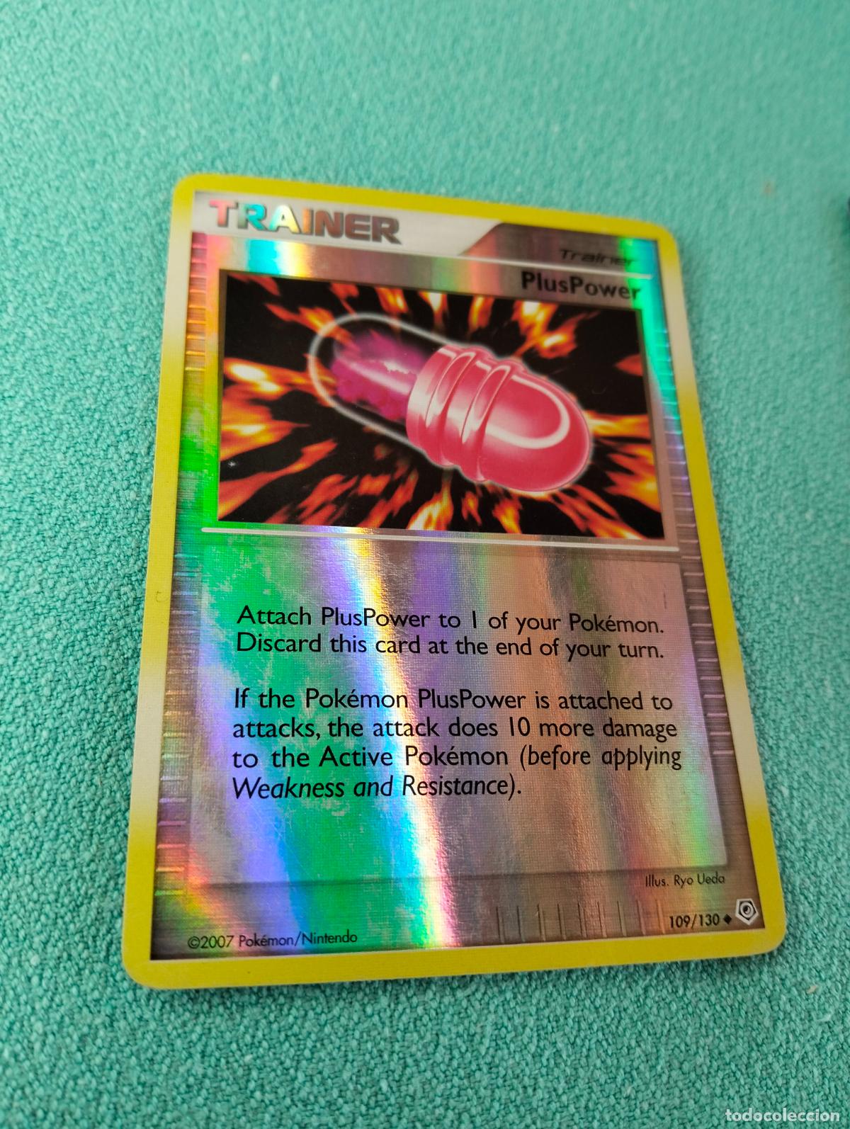 Trading Cards: PlusPower trainer 109/130 reverse holo Diamond and Pearl ingl&eacute;s english carta Pok&eacute;mon