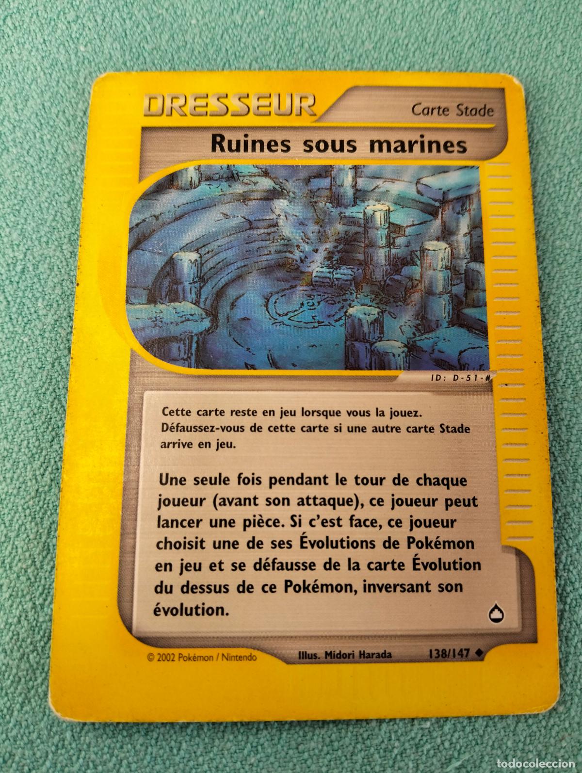 Figurine Collezionabili: Ruines sous marines 138/147 2002 Expedition franc&eacute;s french carta Pok&eacute;mon