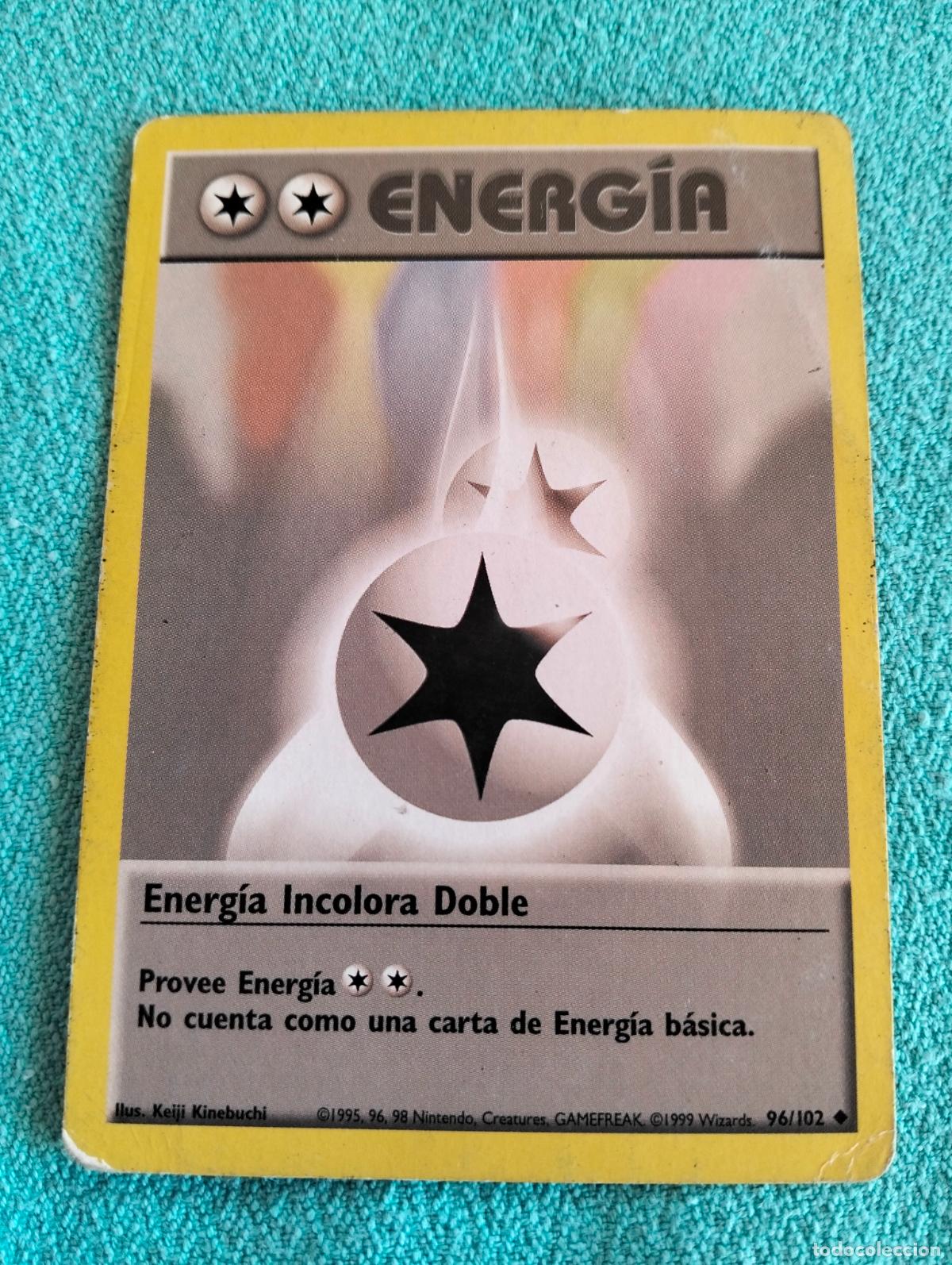 Trading cards: Energ&iacute;a incolora doble base set espa&ntilde;ol spanish 1999 96/102 carta Pok&eacute;mon