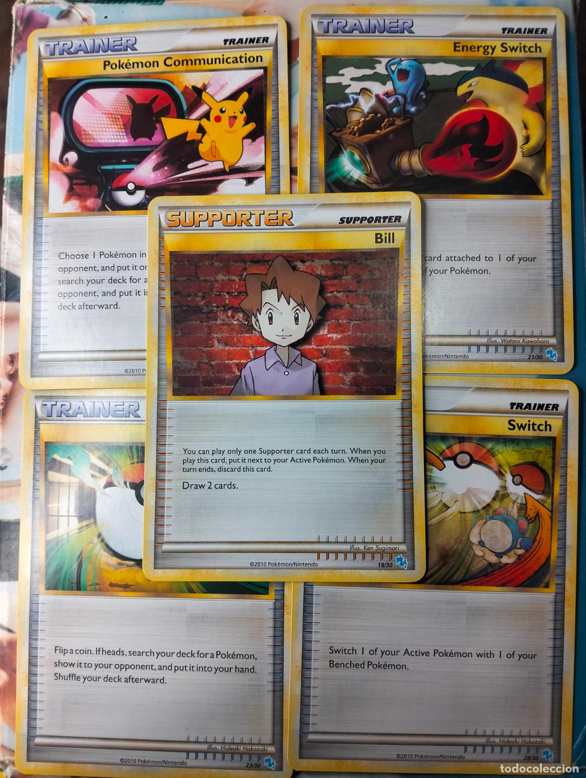 Cartas Colecion&aacute;veis: Lote Gyarados deck trainer ingl&eacute;s english energy switch pok&eacute; ball communication carta Pok&eacute;mon