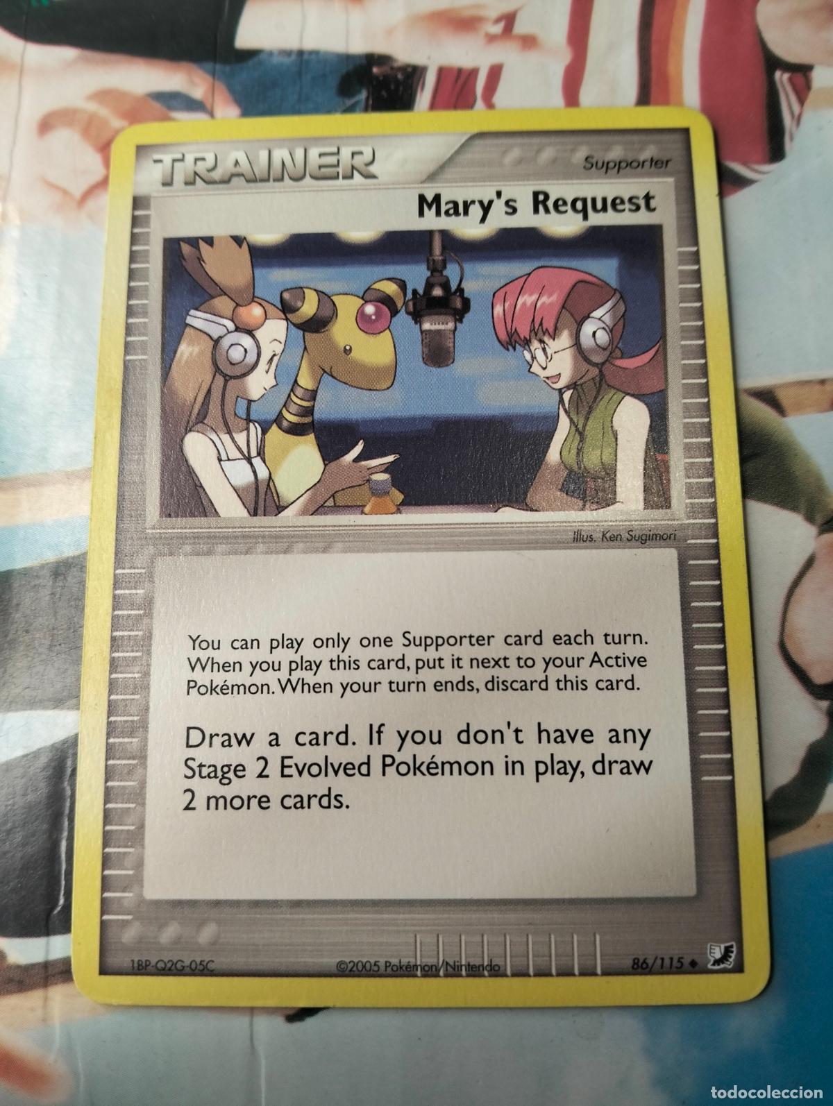 Cartes &agrave; &Eacute;changer: Mary's request ex unseen forces 86/115 2005 carta Pok&eacute;mon