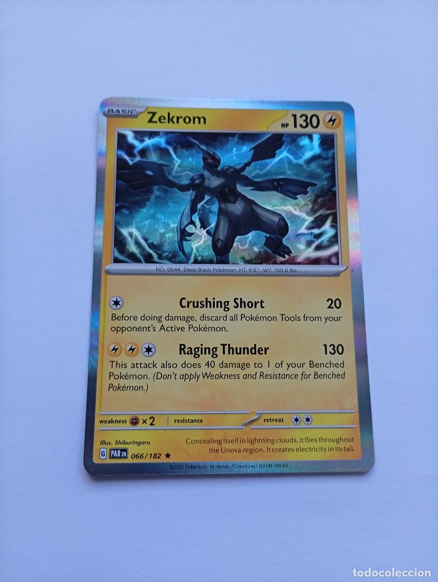 Cartes &agrave; &Eacute;changer: Carta Pok&eacute;mon de Zekrom, edici&oacute;n en ingl&eacute;s. Holo - N&uacute;mero de carta: 066/182. - A&ntilde;o de publicaci&oacute;n: 2