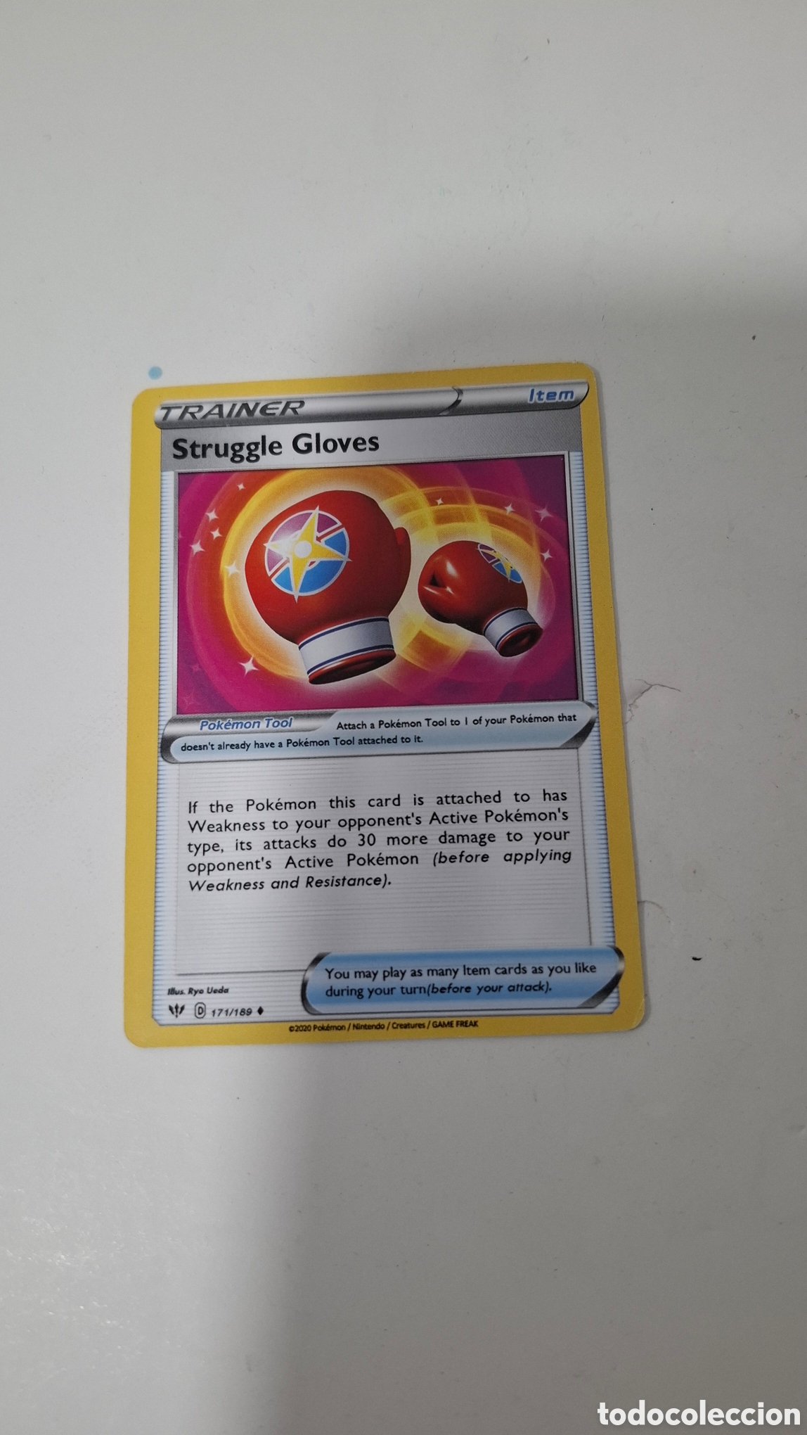 Trading Cards: CARTA POKEMON CARD TRAINER STRUGGLE GLOVES