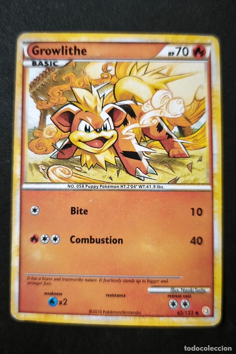Cartes &agrave; &Eacute;changer: Carta Pokemon Growlithe estado muy bueno