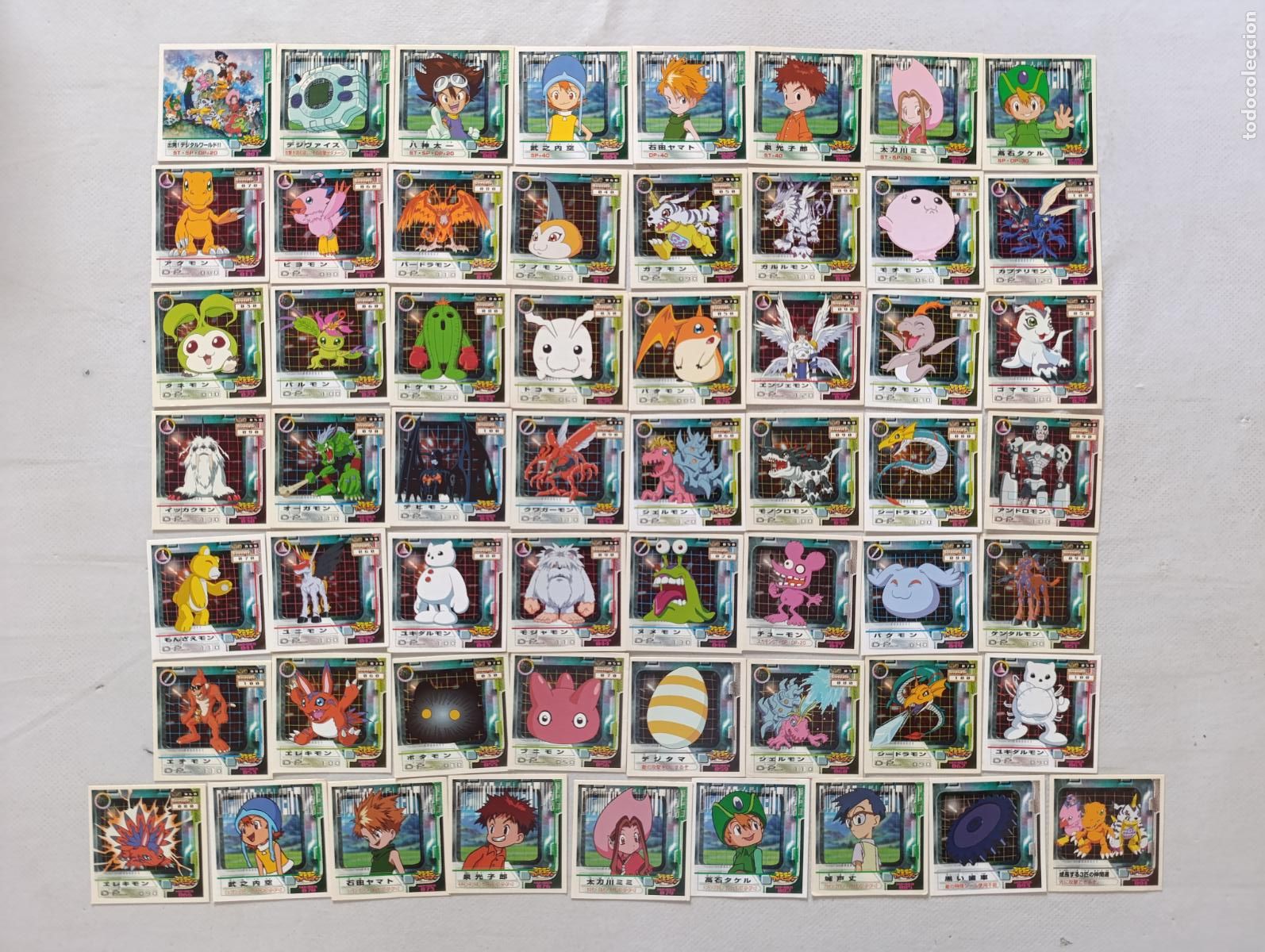 Trading Cards: LOTE DIGIMON STICKER AMADA - 57 STICKERS - SIN REPETIDOS - SEAL JAPON - DIGITAL MONSTER (E7Cw)