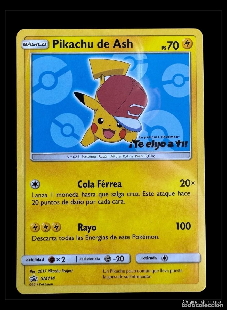 Cartas Colecion&aacute;veis: (PK-04)Vista Conversaci&oacute;n Pikachu de Ash SM114 Promo Pok&eacute;mon Espa&ntilde;ol 2017