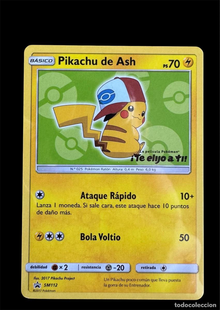 Trading Cards: (PK-05)Pikachu de Ash SM112 Promo Pok&eacute;mon Sol y Luna Espa&ntilde;ol