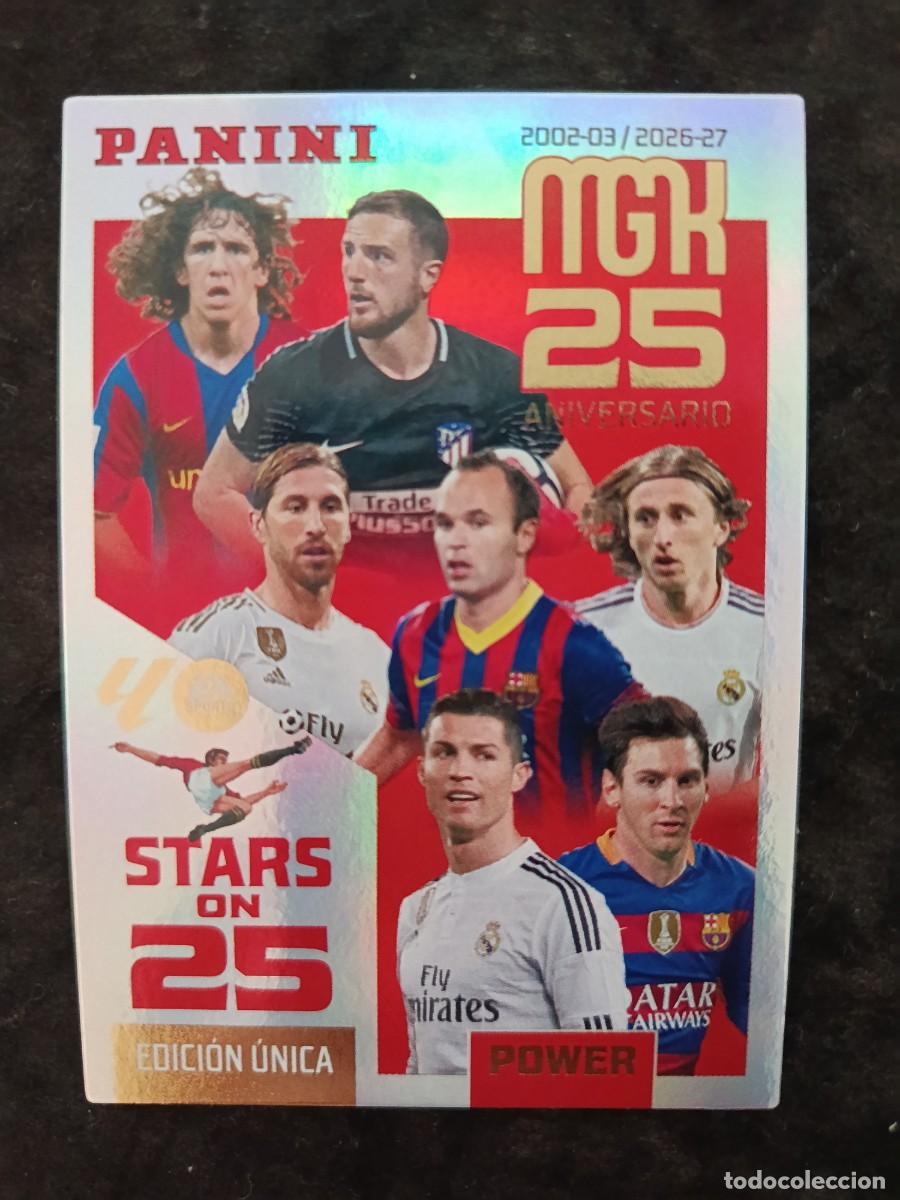 Cartes &agrave; &Eacute;changer: MGK 2026/27 MEGACRACKS PANINI. #425P STARS ON 25 &rdquo;MGK 25 ANIVERSARIO MESSI-CRISTIANO&rdquo; POWER