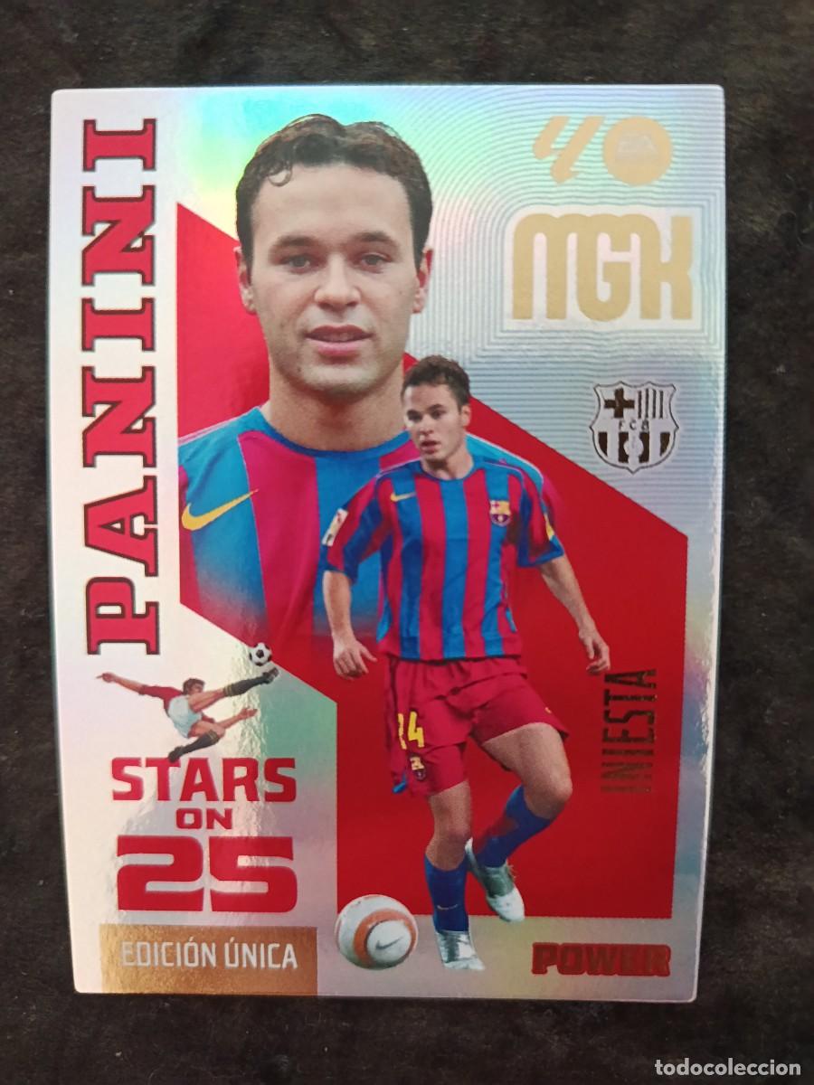 Cartas Colecion&aacute;veis: MGK 2026/27 MEGACRACKS PANINI. #434P INIESTA. FC.BARCELONA. STARS ON 25 &rdquo;POWER&rdquo; EDICI&Oacute;N LIMITADA