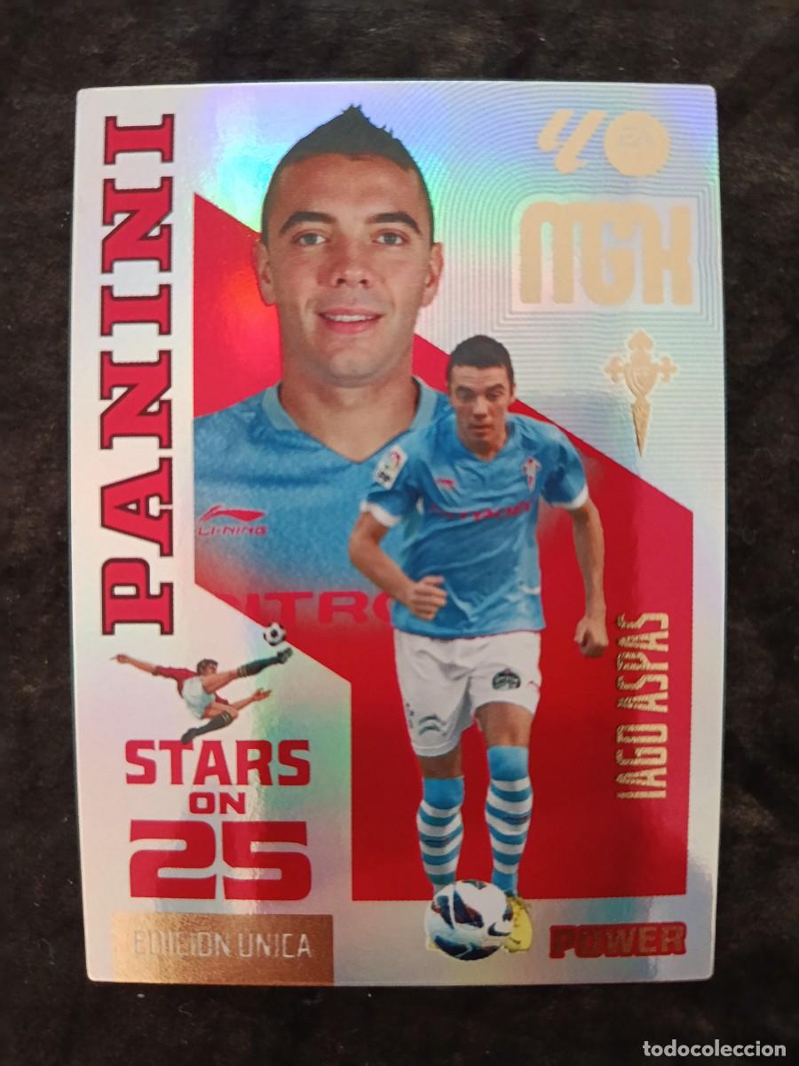 Cartas Colecion&aacute;veis: MGK 2026/27 MEGACRACKS PANINI. #444P IAGO ASPAS. CELTA. STARS ON 25 &rdquo;POWER&rdquo; EDICI&Oacute;N LIMITADA