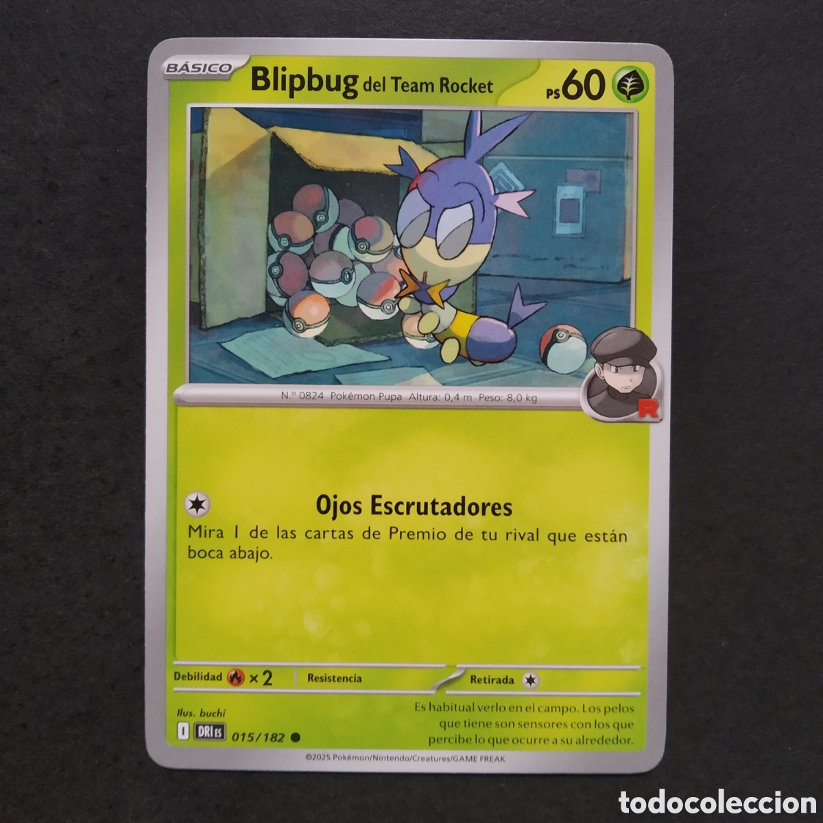 Trading cards: CARTA TCG - N&ordm; 015 - BLIPBUG DEL TEAM ROCKET - RIVALES PREDESTINADOS - POK&Eacute;MON - EN ESPA&Ntilde;OL