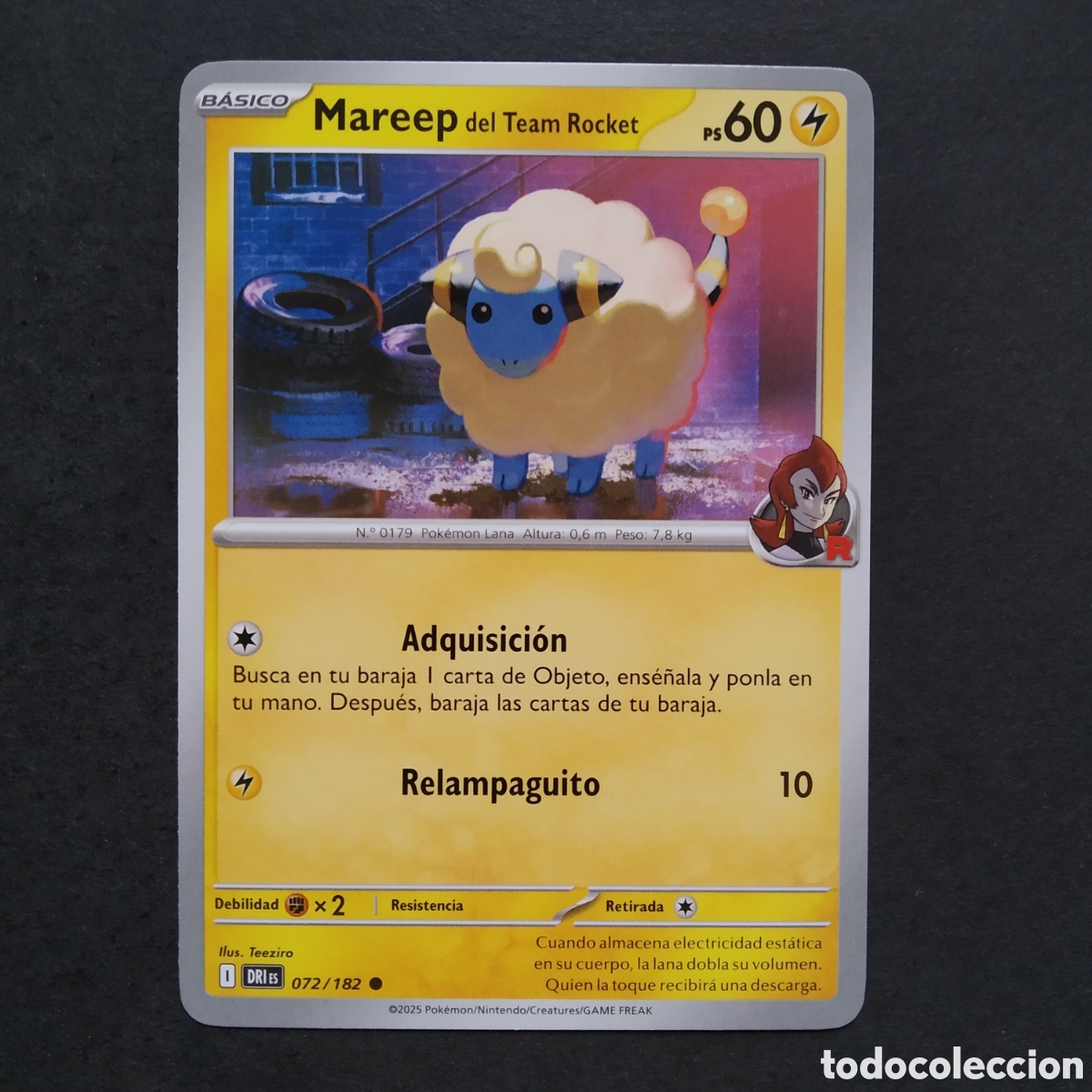 Trading cards: CARTA TCG - N&ordm; 072 - MAREEP DEL TEAM ROCKET - RIVALES PREDESTINADOS - POK&Eacute;MON - EN ESPA&Ntilde;OL