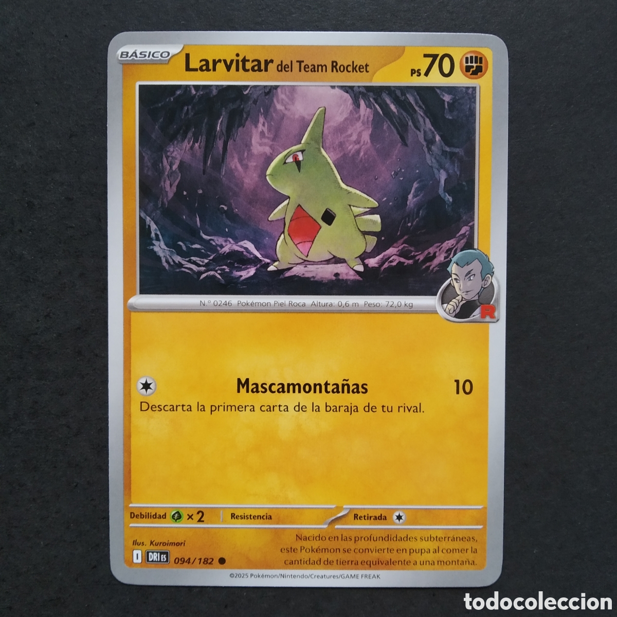 Trading cards: CARTA TCG - N&ordm; 094 - LARVITAR DEL TEAM ROCKET - RIVALES PREDESTINADOS - POK&Eacute;MON - EN ESPA&Ntilde;OL