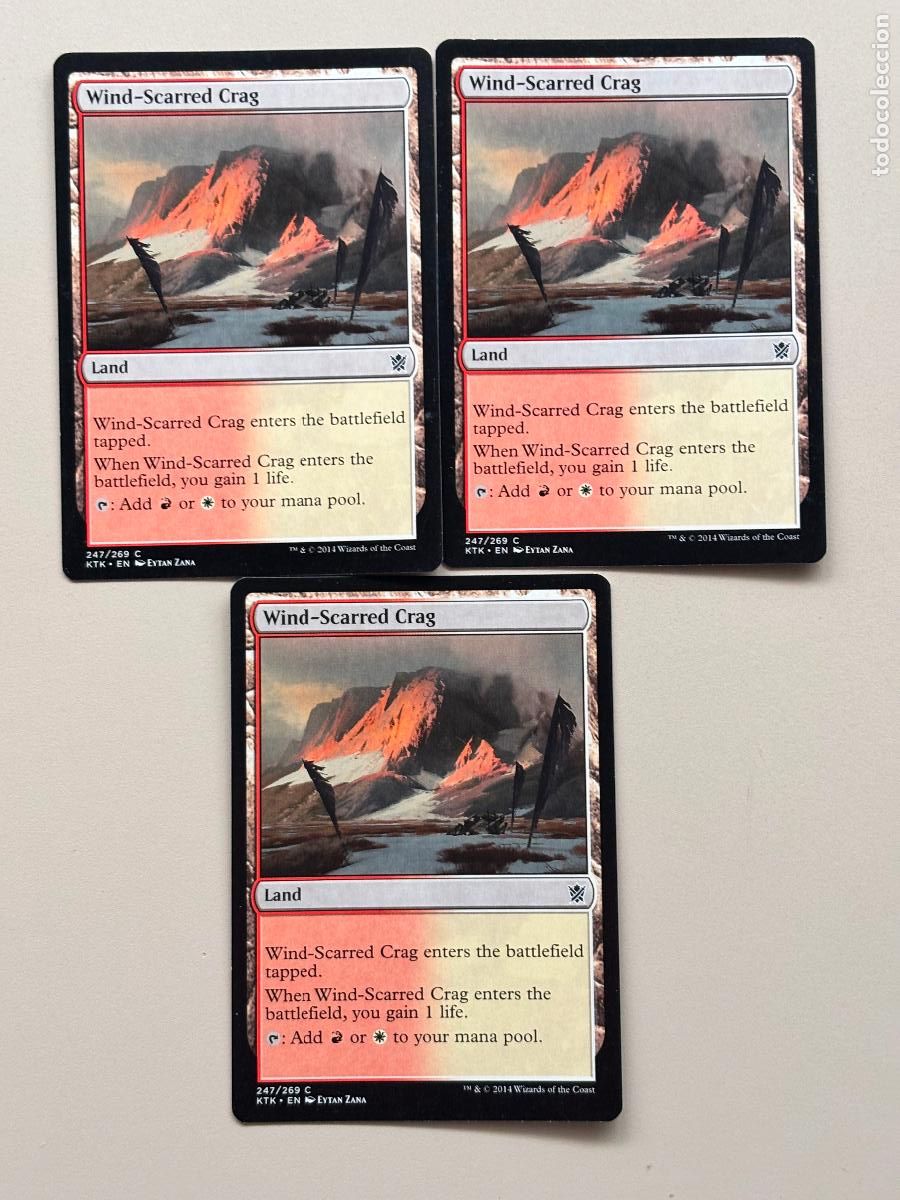 Cartas Colecion&aacute;veis: MAGIC THE GATHERING - WIND-SCARRED CRAG x 3 ( KHANS OF TARKIR )