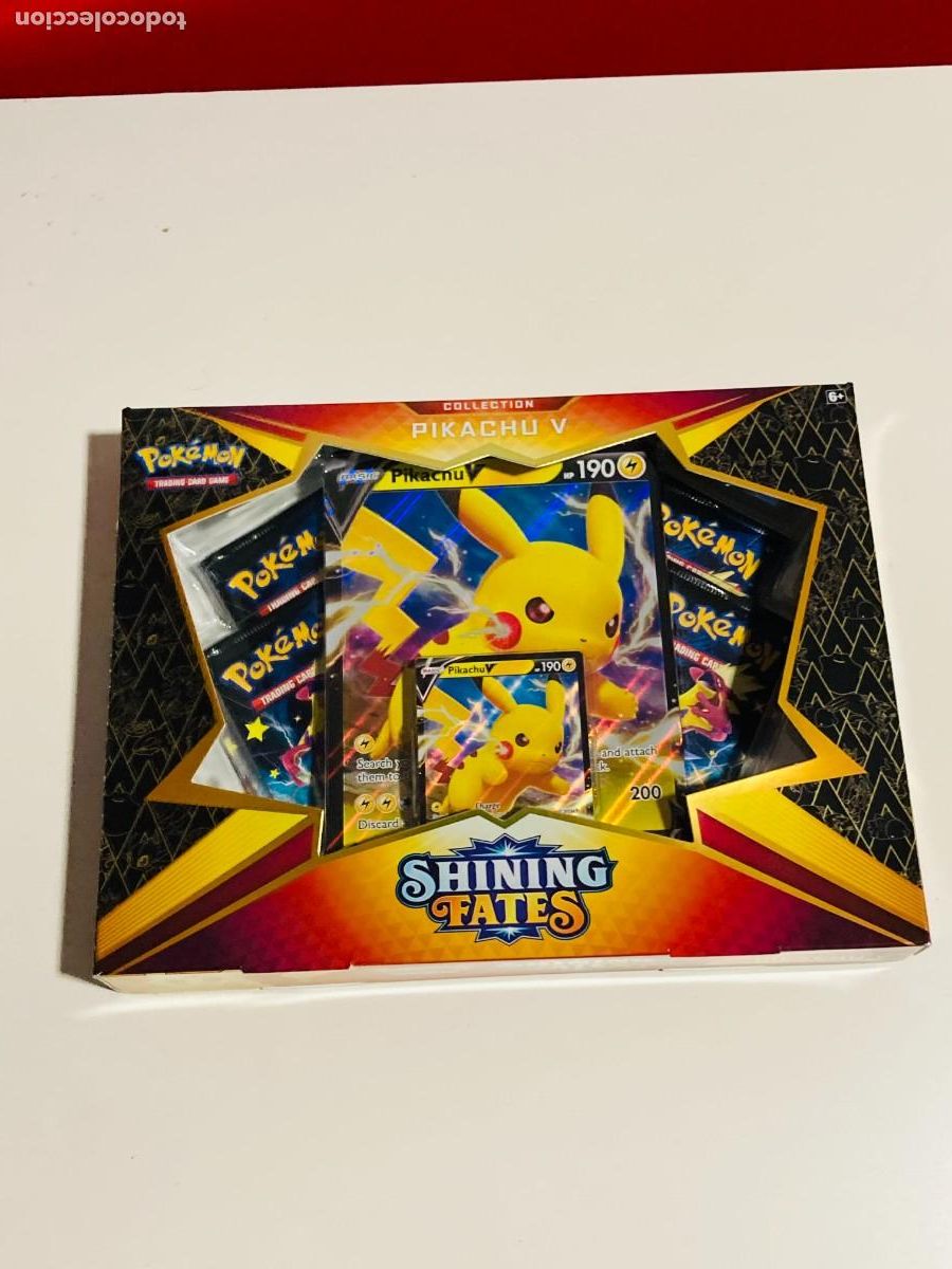 Cartas Colecion&aacute;veis: Pokemon Pikachu V Collection Shining Fates Caja Especial Original Ingles