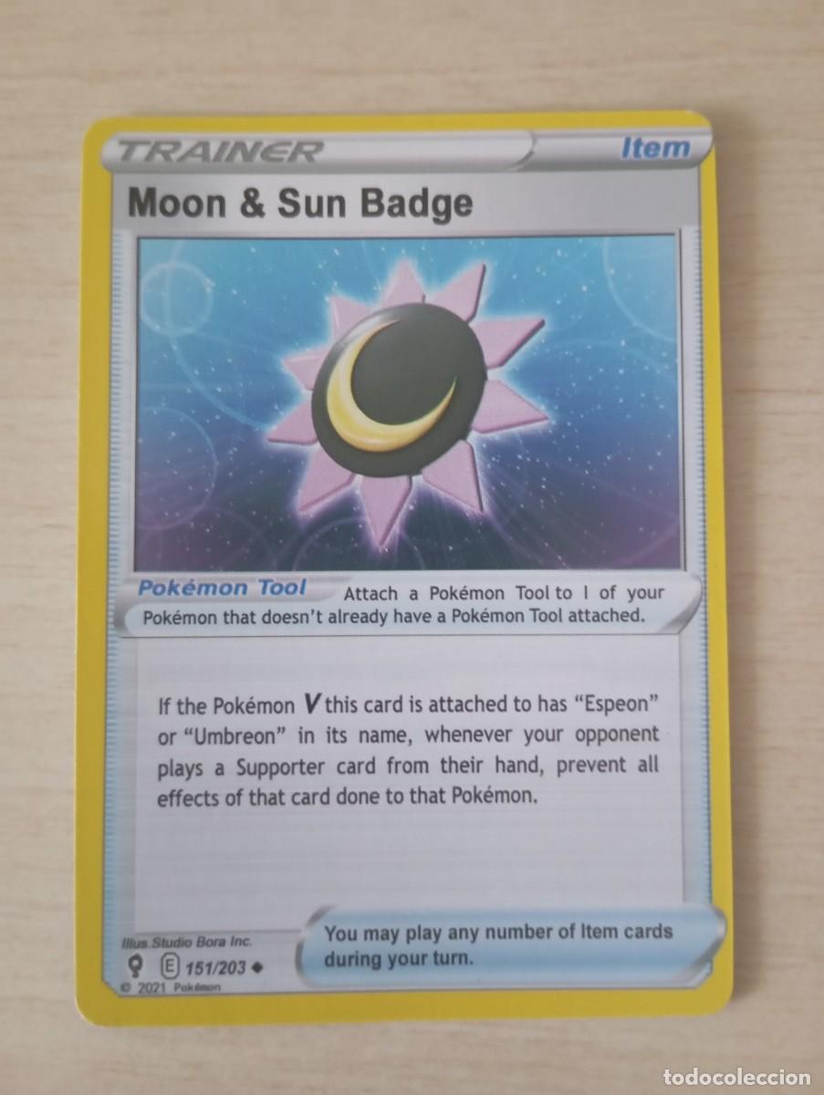 Figurine Collezionabili: Carta Pok&eacute;mon Trainer Moon & Sun Badge Proxy