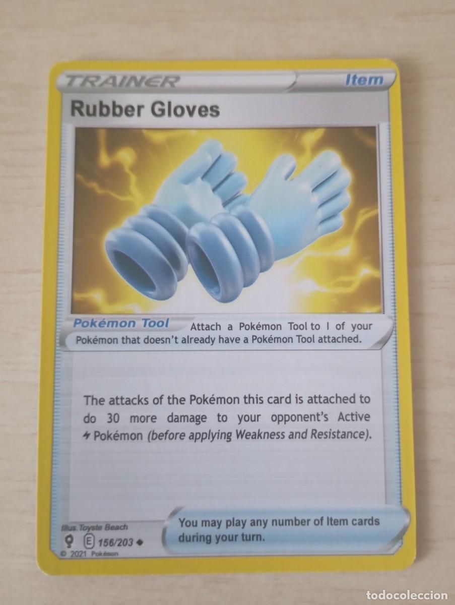 Trading cards: Carta Pok&eacute;mon Trainer Rubber Gloves Proxy