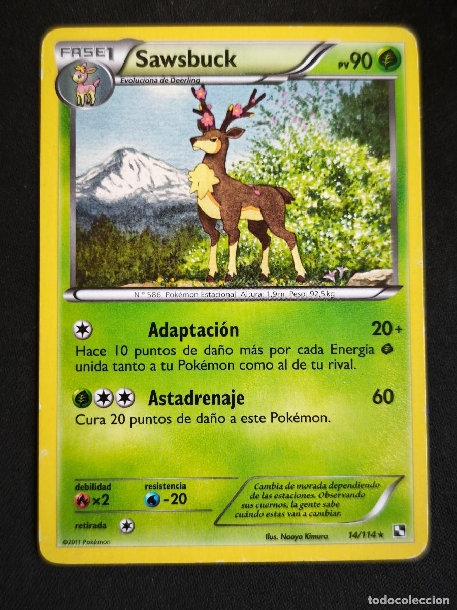 Trading cards: Carta Pokemon Sawsbuck estado bueno
