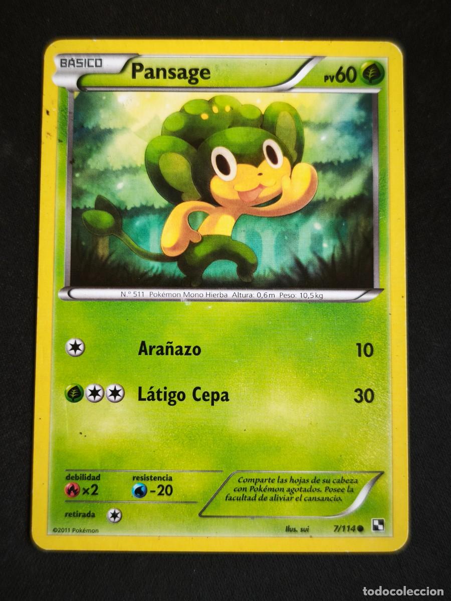 Trading cards: Carta Pokemon Pansage estado muy bueno