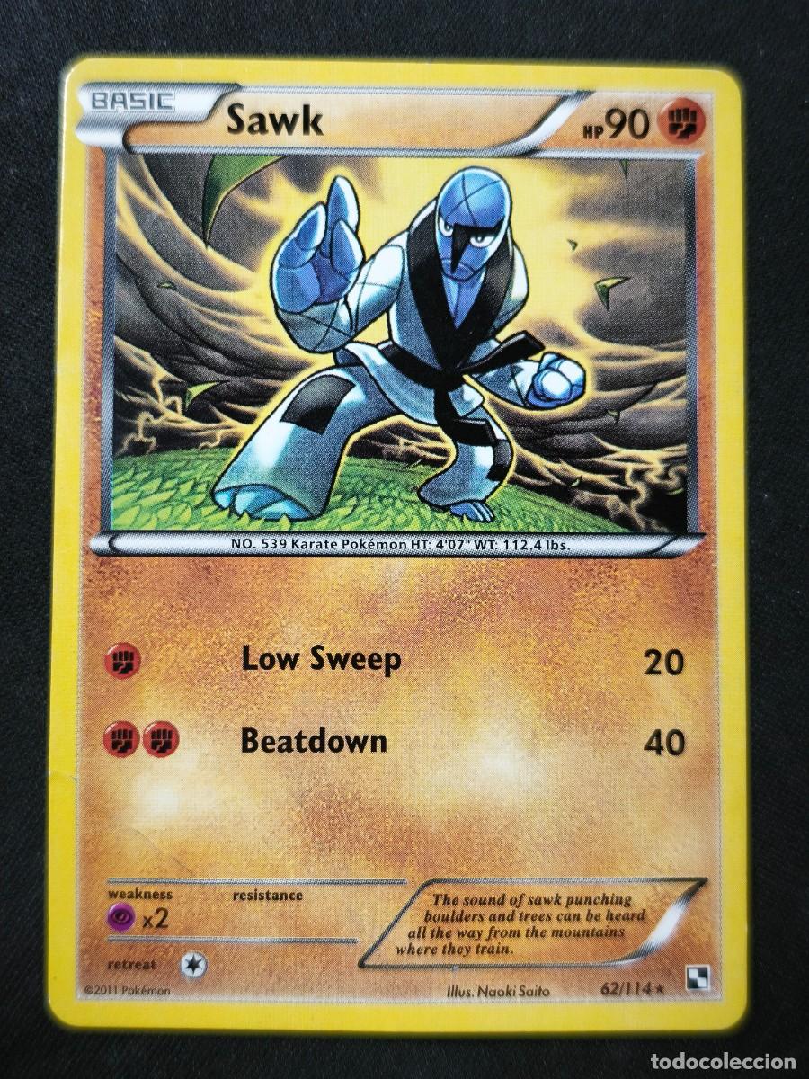 Trading cards: Carta Pokemon Sawk estado muy bueno