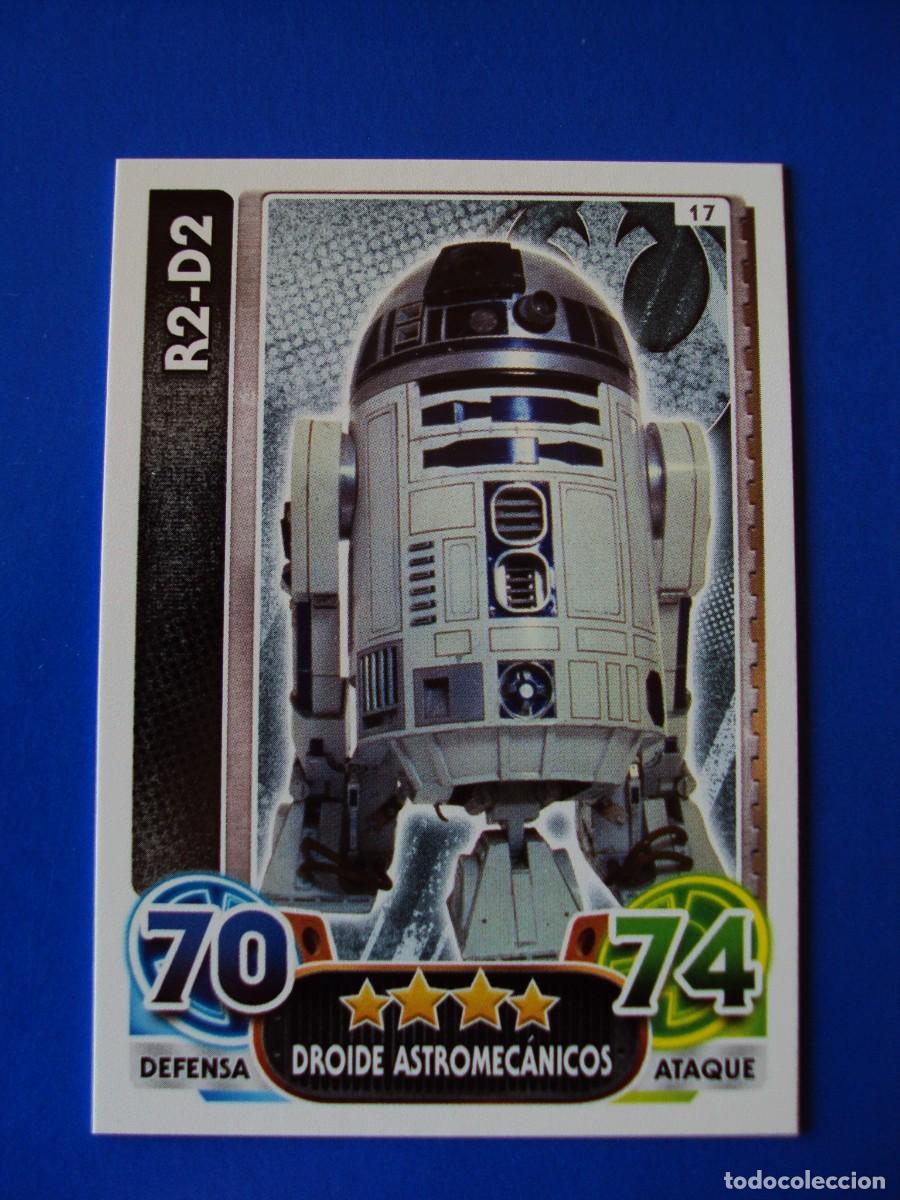 Trading cards: N&ordm; 17 R2-D2 STAR WARS EL DESPERTAR DE LA FUERZA FORCE ATTAX AWAKENS 2015 TOPPS CROMO NUEVO