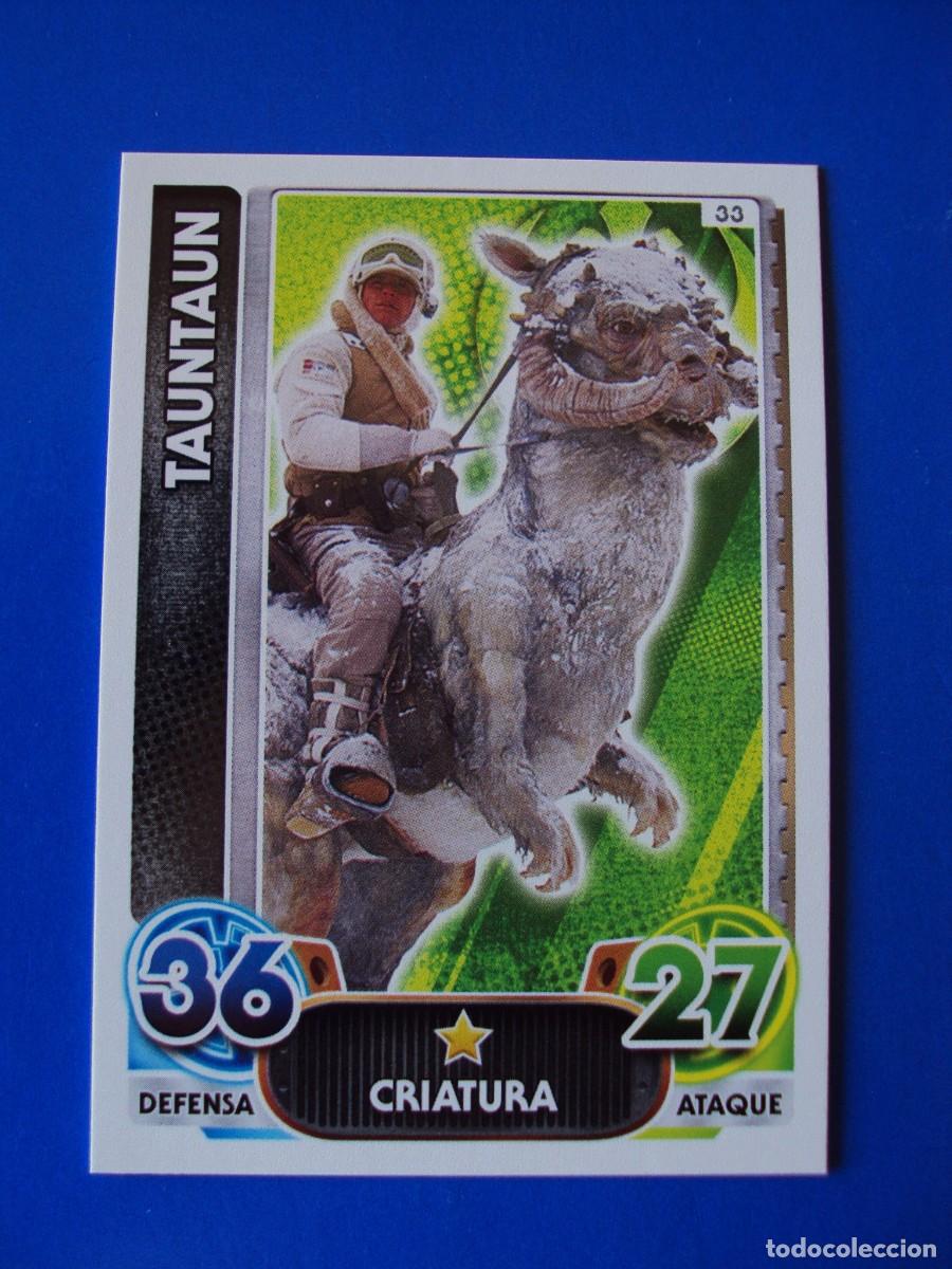 Trading cards: N&ordm; 33 TAUNTAUN STAR WARS EL DESPERTAR DE LA FUERZA FORCE ATTAX AWAKENS 2015 TOPPS CROMO NUEVO
