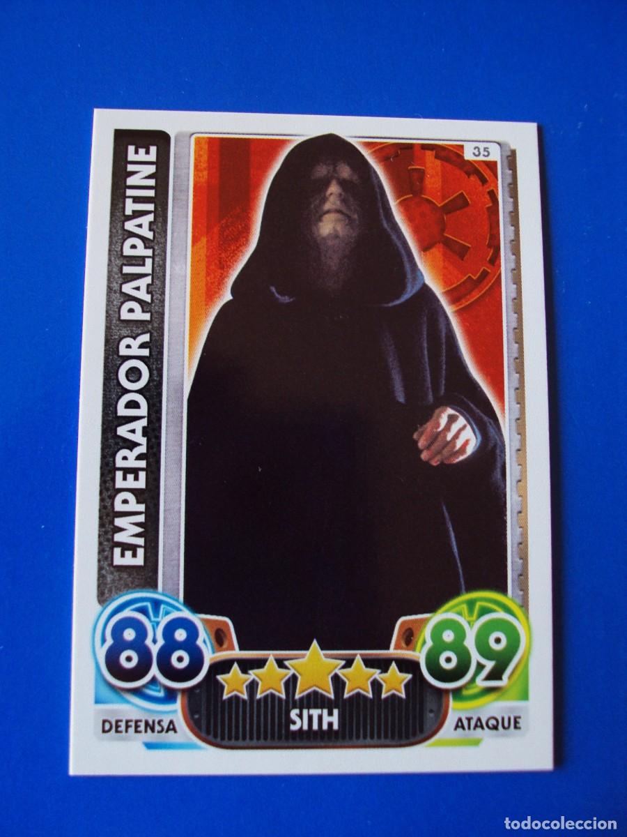 Trading cards: N&ordm; 35 EMPERADOR STAR WARS EL DESPERTAR DE LA FUERZA FORCE ATTAX AWAKENS 2015 TOPPS CROMO NUEVO