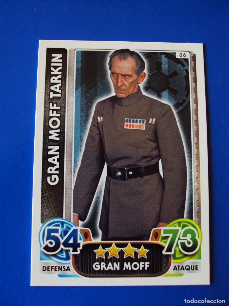 Trading cards: N&ordm; 36 MOFF TARKIN STAR WARS EL DESPERTAR DE LA FUERZA FORCE ATTAX AWAKENS 2015 TOPPS CROMO NUEVO