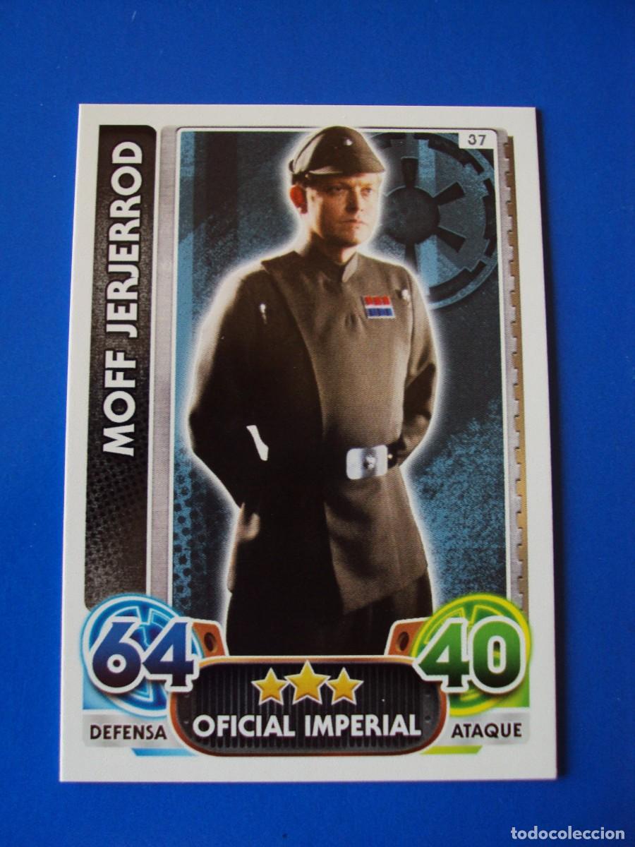 Trading cards: N&ordm; 37 MOFF JERJERROD STAR WARS EL DESPERTAR DE LA FUERZA FORCE ATTAX AWAKENS 2015 TOPPS CROMO NUEVO