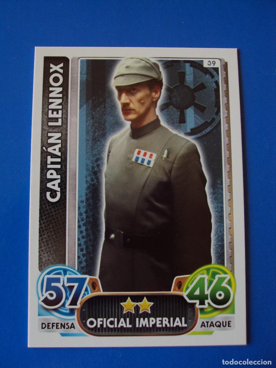 Trading cards: N&ordm; 39 CAPIT&Aacute;N LENNOX STAR WARS EL DESPERTAR DE LA FUERZA FORCE ATTAX AWAKENS 2015 TOPPS CROMO NUEVO