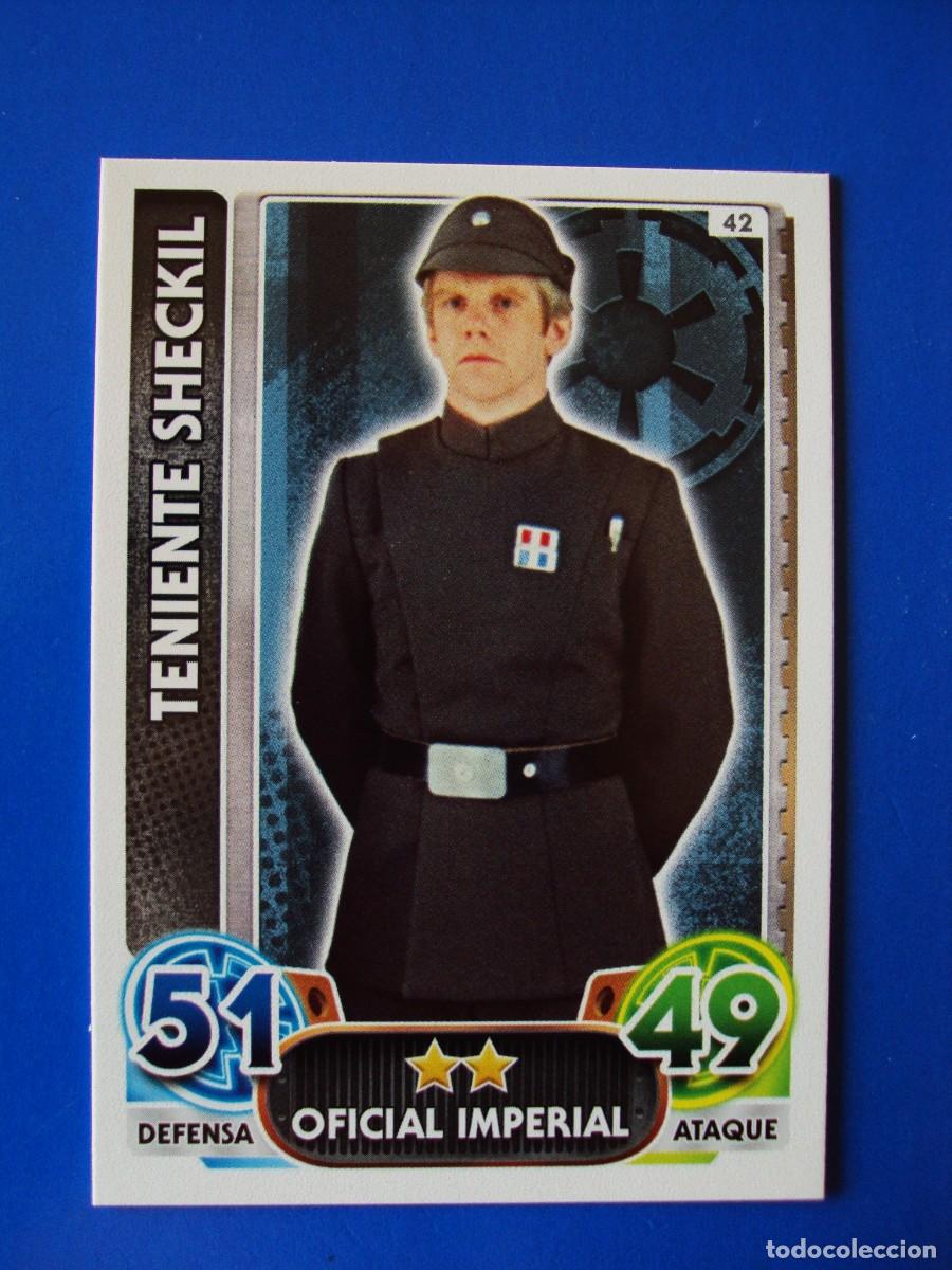 Trading cards: N&ordm; 42 TENIENTE STAR WARS EL DESPERTAR DE LA FUERZA FORCE ATTAX AWAKENS 2015 TOPPS CROMO NUEVO