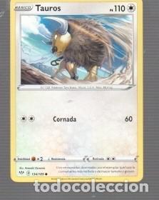 Trading Cards: CROMO DE POK&Eacute;MON DE B&Aacute;SICO TAUROS PS 110 N&ordm; 022 DEL A&Ntilde;O 2020