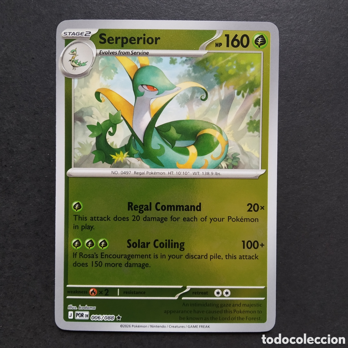 Trading cards: CARTA TCG - N&ordm; 006 - SERPERIOR (HOLOGR&Aacute;FICA) - PERFECT ORDER - POK&Eacute;MON - EN INGL&Eacute;S