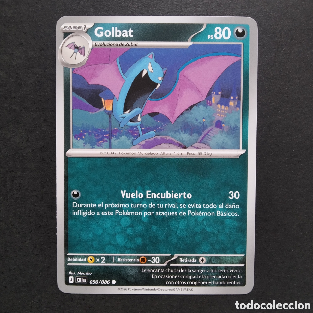 Trading Cards: CARTA TCG - N&ordm; 050 - GOLBAT - CAOS CRECIENTE - POK&Eacute;MON - EN ESPA&Ntilde;OL
