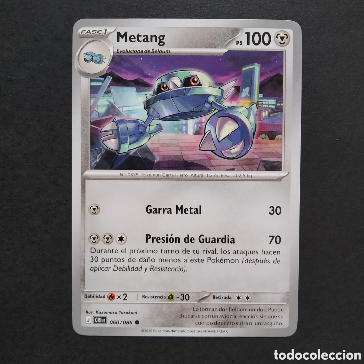Trading cards: CARTA TCG - N&ordm; 060 - METANG - CAOS CRECIENTE - POK&Eacute;MON - EN ESPA&Ntilde;OL