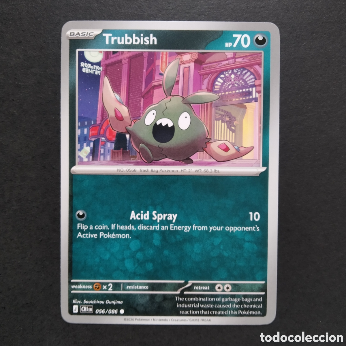 Trading Cards: CARTA TCG - N&ordm; 056 - TRUBBISH - CHAOS RISING - POK&Eacute;MON - EN INGL&Eacute;S