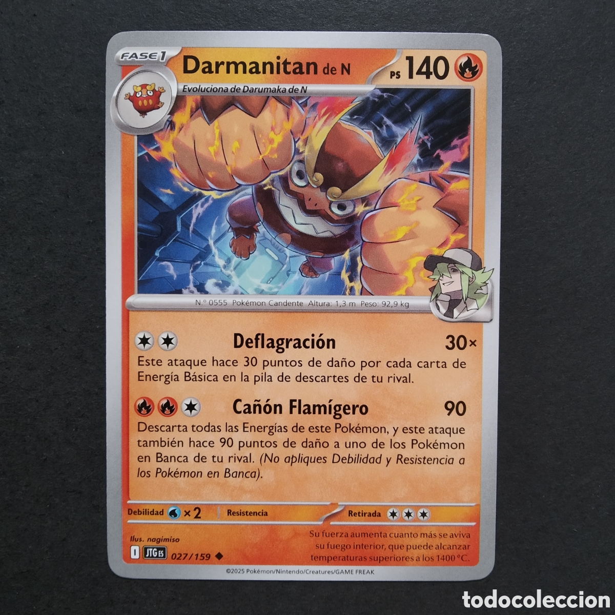 Trading Cards: CARTA TCG - N&ordm; 027 - DARMANITAN DE N - JUNTOS DE AVENTURAS - POK&Eacute;MON - EN ESPA&Ntilde;OL