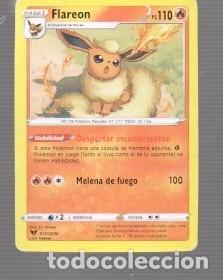 Trading cards: CROMO DE POK&Eacute;MON DE FASE 1 FLAREON PS 110 N&ordm; 136 A&Ntilde;O 2020