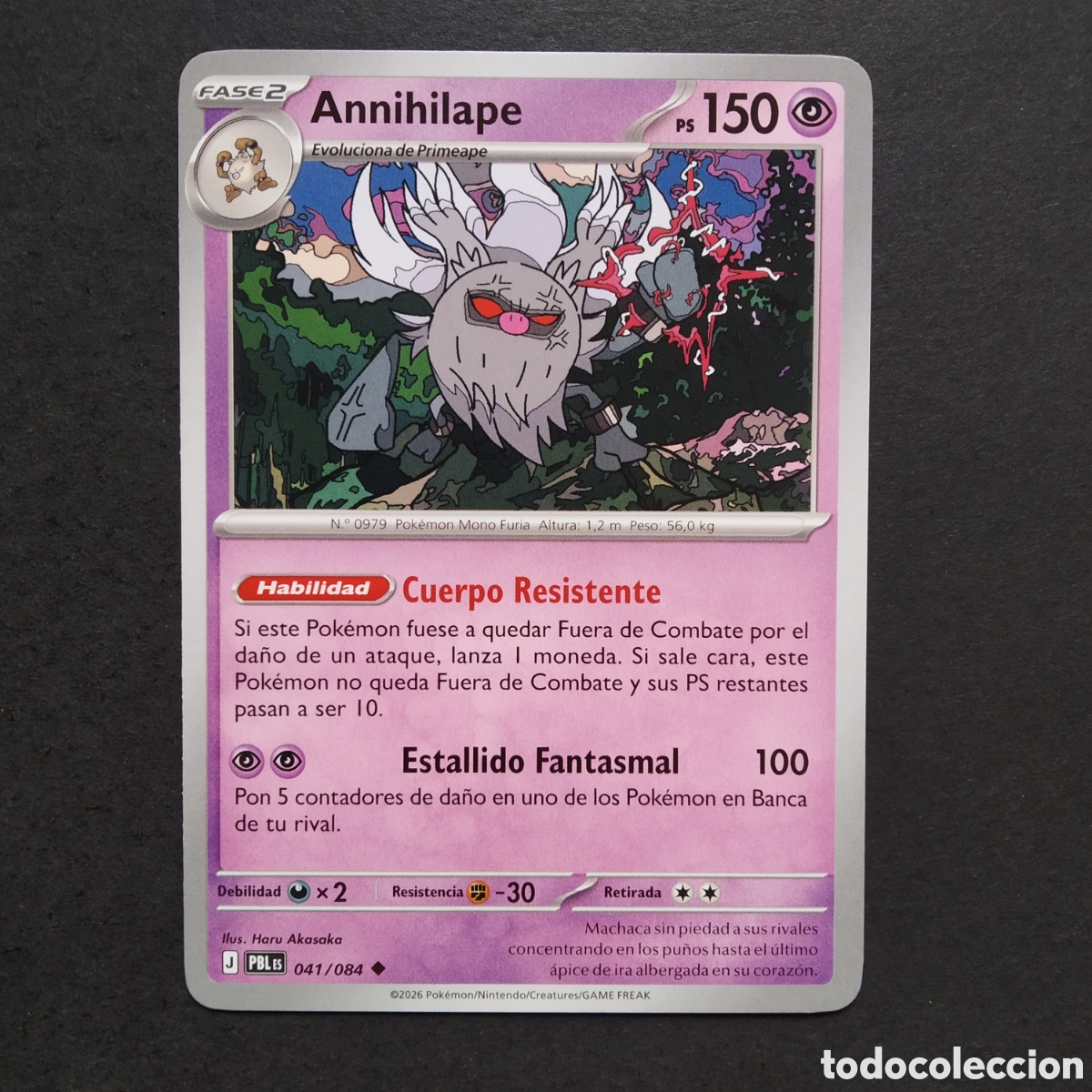 Sammelkarten: CARTA TCG - N&ordm; 041 - ANNIHILAPE - OSCURIDAD ABSOLUTA - POK&Eacute;MON - EN ESPA&Ntilde;OL