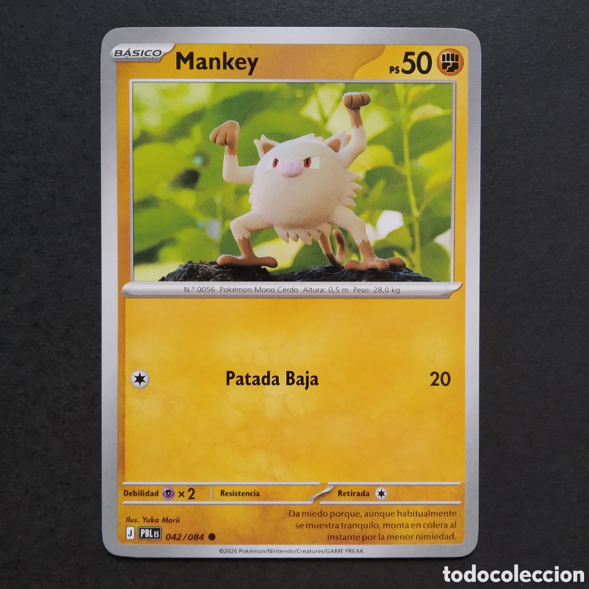 Cartes &agrave; &Eacute;changer: CARTA TCG - N&ordm; 042 - MANKEY - OSCURIDAD ABSOLUTA - POK&Eacute;MON - EN ESPA&Ntilde;OL