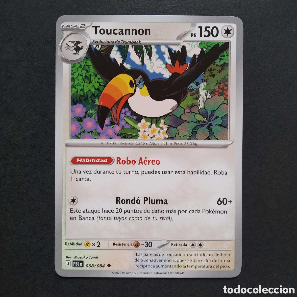 Trading cards: CARTA TCG - N&ordm; 068 - TOUCANNON - OSCURIDAD ABSOLUTA - POK&Eacute;MON - EN ESPA&Ntilde;OL
