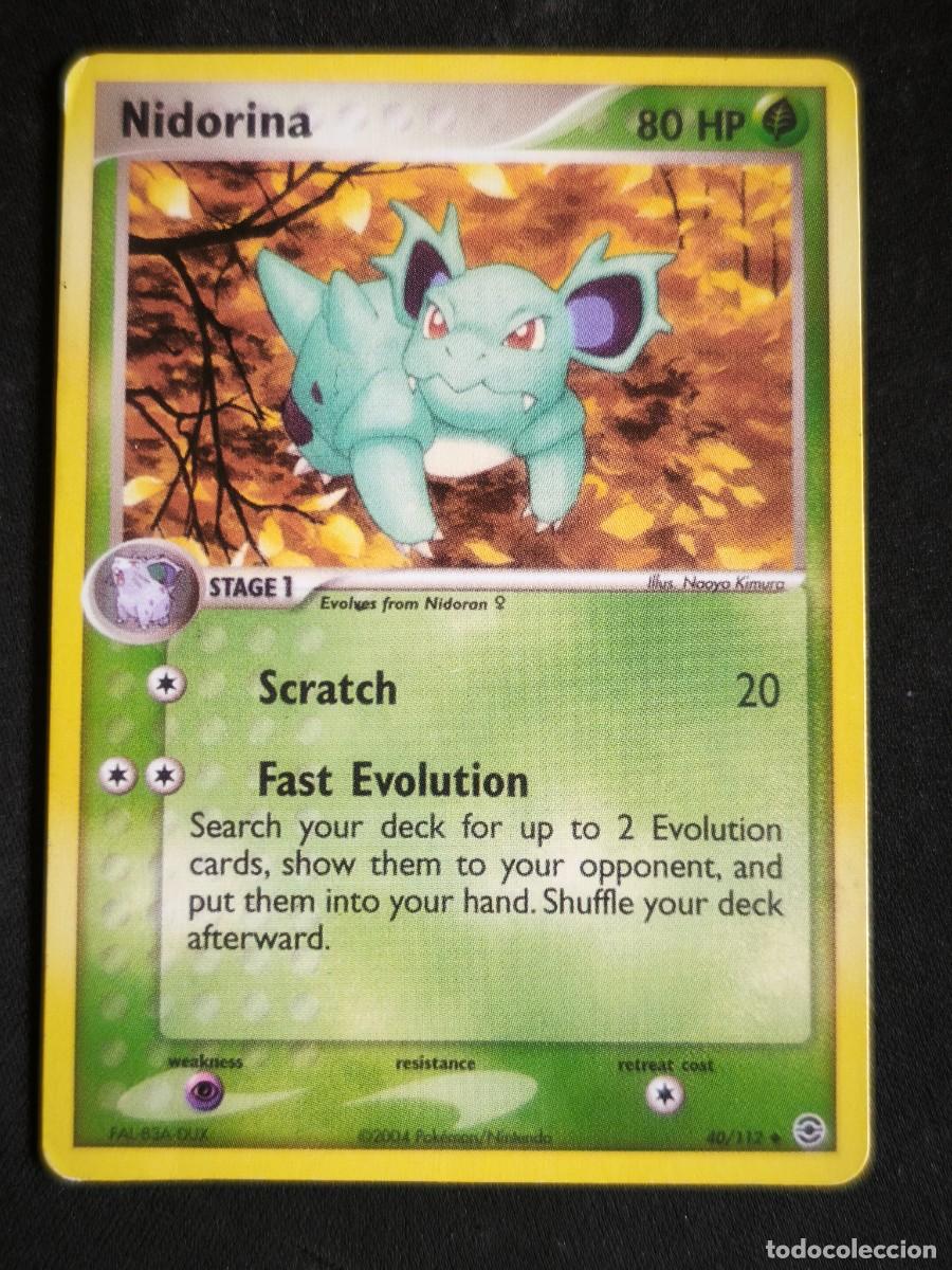 Trading cards: Cromo-carta-Trading Card Pokemon Nidorina estado muy bueno
